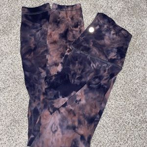 Lululemon Pink Diamond Dye leggings